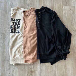 Womens Bundle of 3 Long Sleeve Tops - XL